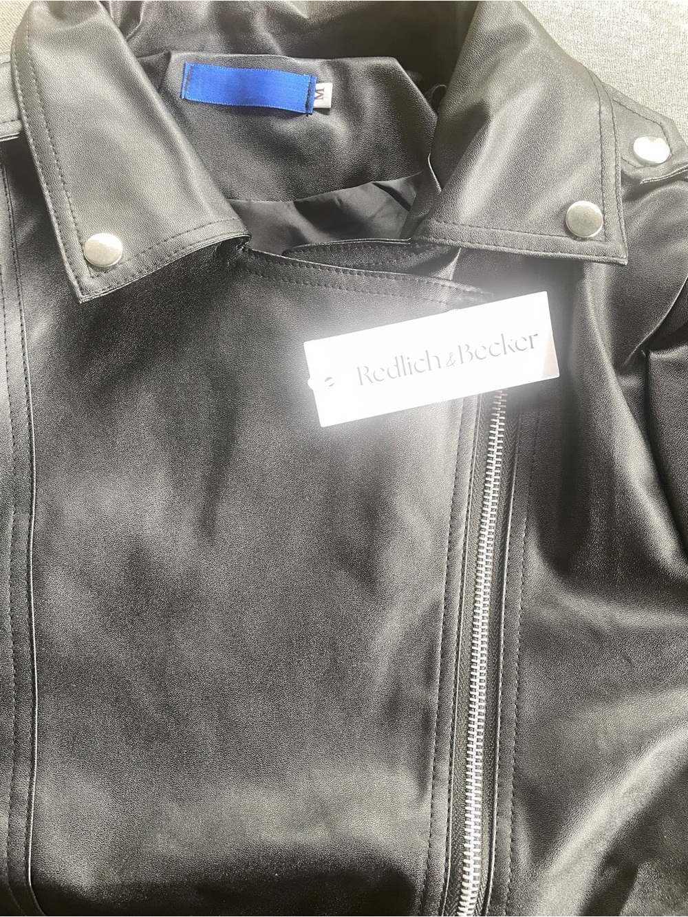 Women's Black Bomber Moto Jacket fits small